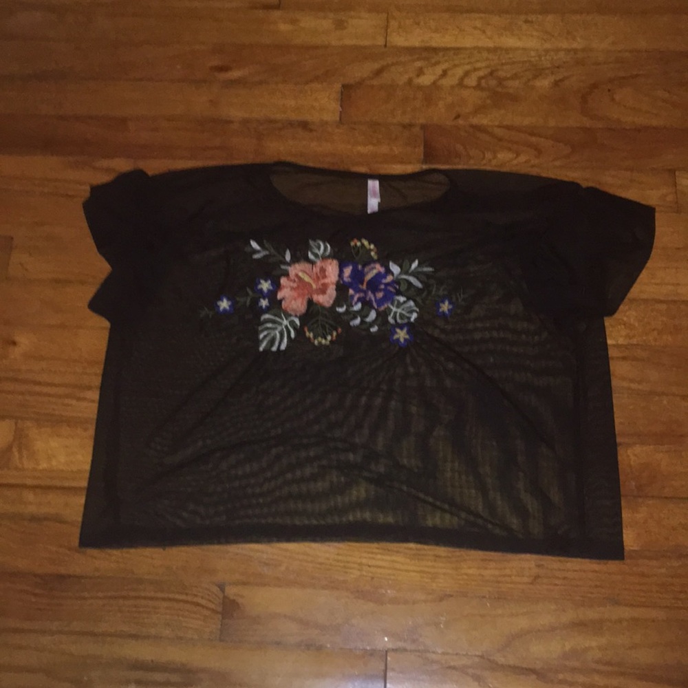 Xhilaration Mesh Crop Top